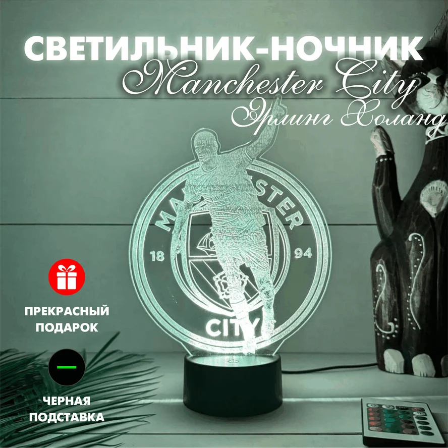 3Д Светильник FC Manchester City/Эрлинг Холанд
